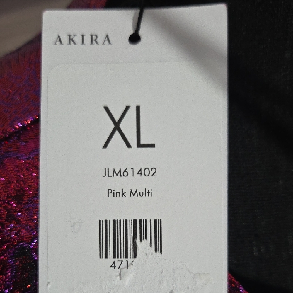 AKIRA Shimmering Fuchsia Puff Sleeve Blouse - Picture 2 of 5